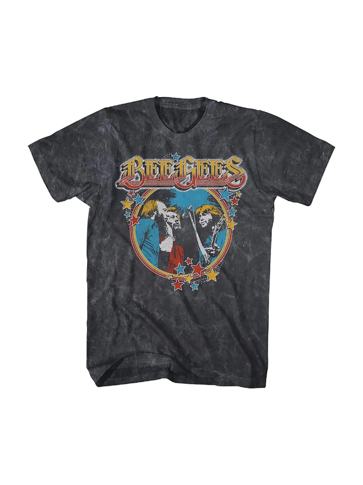 

Bee Gees Band Rock Disco High Street Washed Vintage Short Sleeve Loose Men's T-Shirt Cotton Youth Fashion Summer T-Shirt