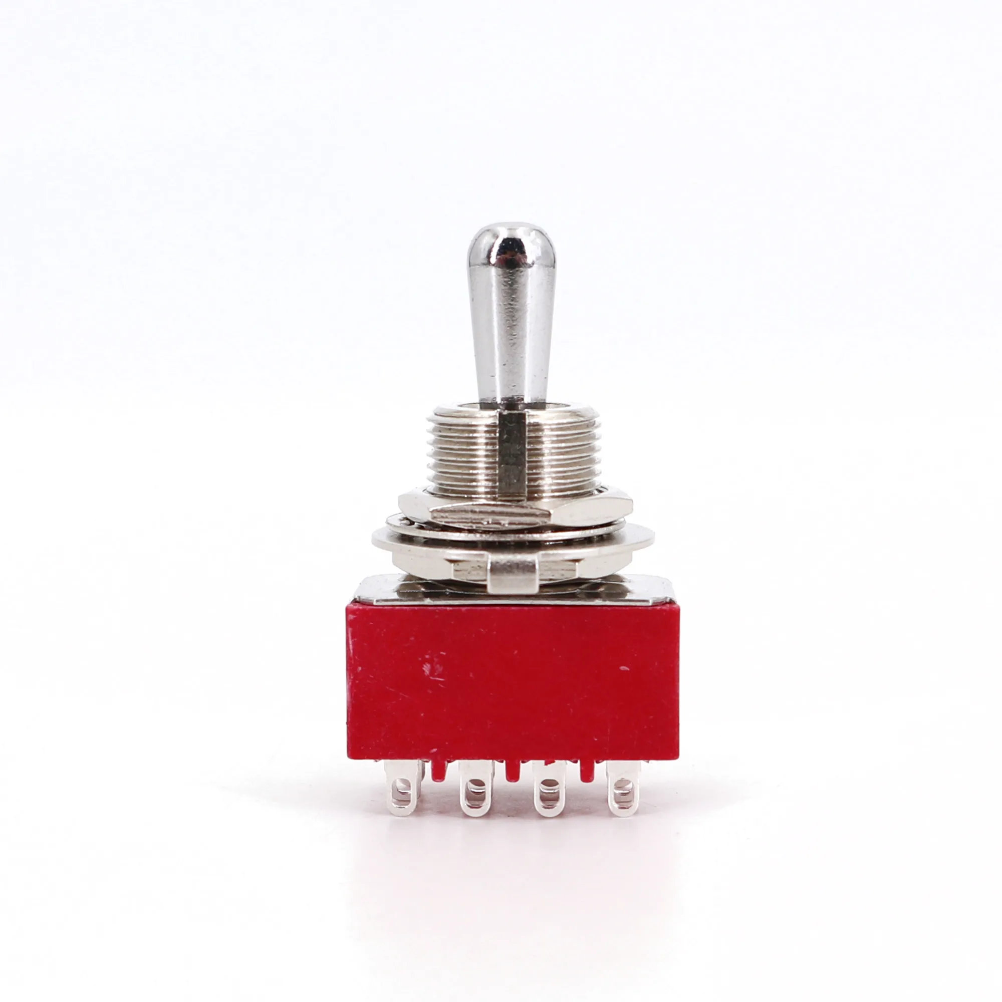 SH T845 Large Lever 12-Pin ON-ON-ON 4PDT 12mm Panel Mount Toggle Switch 5A/125VAC for Electric Guitar
