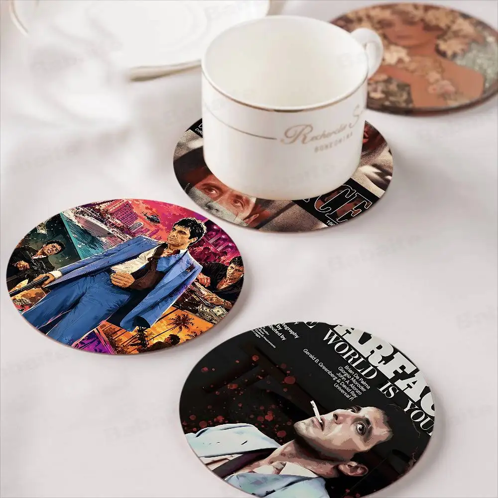 popular crime Movie S-Scarface Artistic Print on Wood, Durable for Parties, Unique Holiday Housewarming Present
