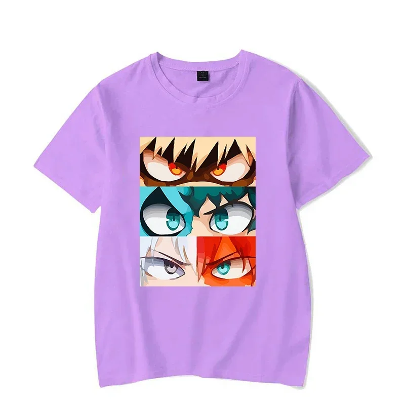 Hot Deku Bakugou Katsuki Todoroki Shoto Printed T-shirts for Women Men Summer Tee Shirt Anime Casual Short Sleeve Tops