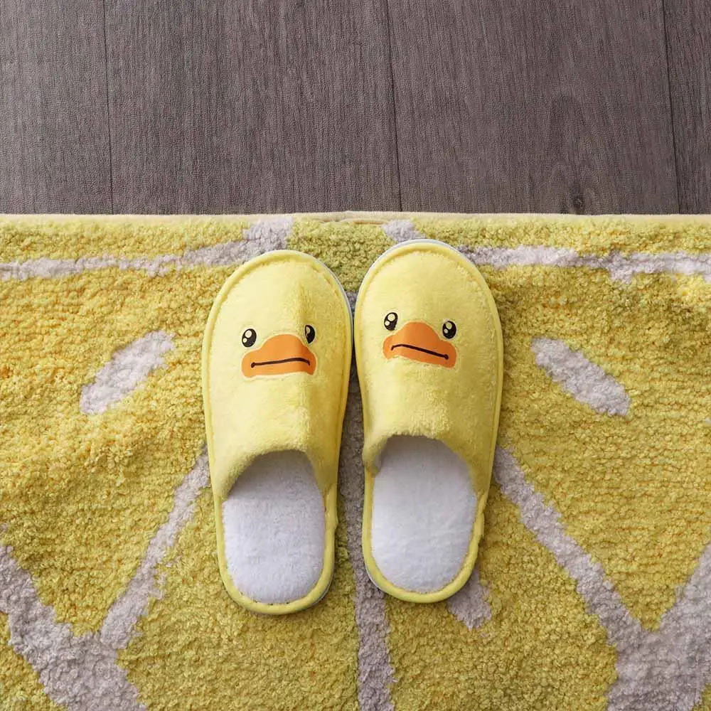 Soft Cute Little Yellow Duck Disposable Slippers Cartoon Casual Hotel Slippers Comfortable One Size Children\'s Slippers Kids