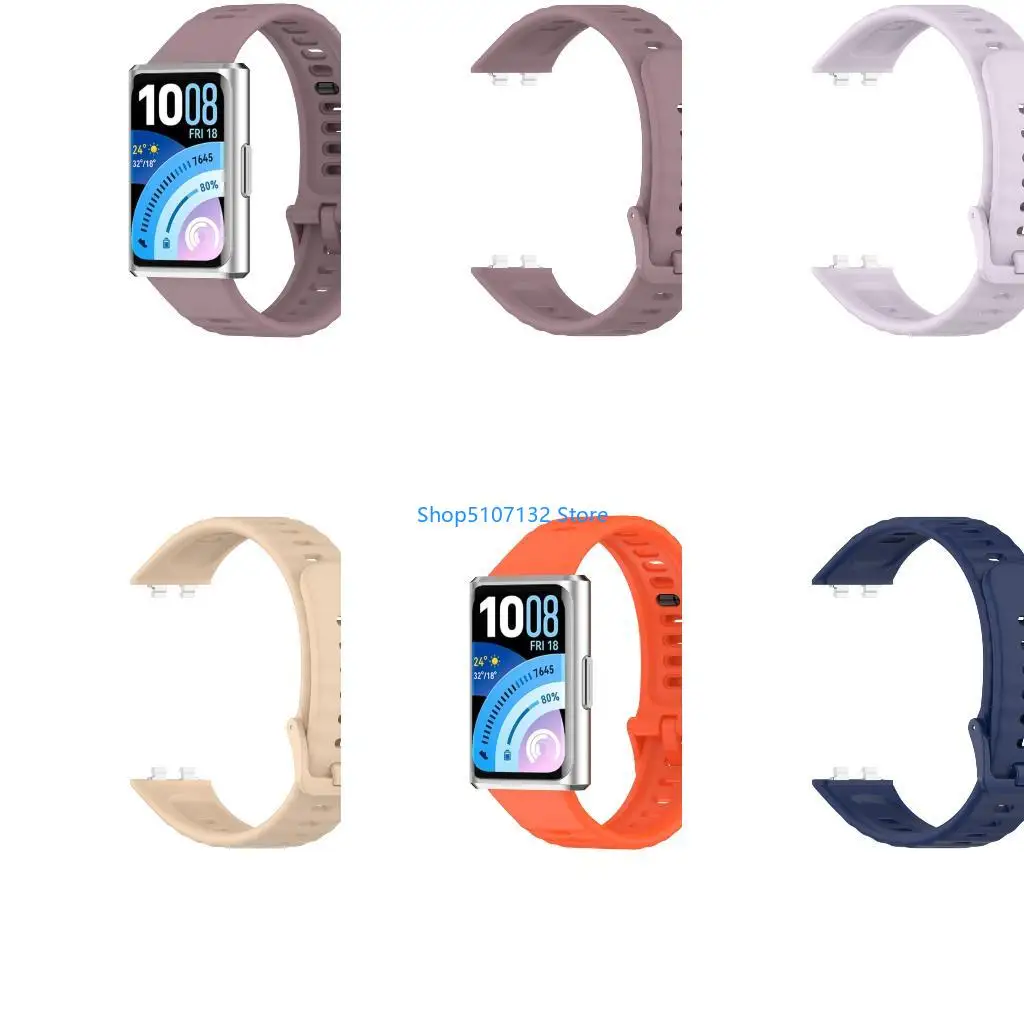 87HD Watch Straps Bracelets Washable Suitable For Activity Monitor Devices Trendy Textured Flexible Silicone Sports Wristband