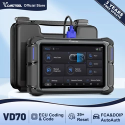 VDIAGTOOL VD70 todos los sistemas herramientas de diagnóstico de coche programador de llaves escáner bidireccional automotriz codificación ECU CANFD DOIP 36 + reinicio