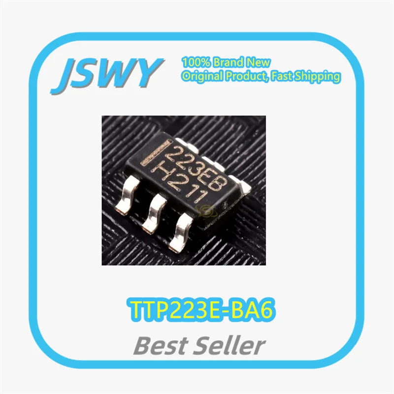 (10/50 Pieces) TTP223E-BA6 SOT23-6 Single Button Touch Detection Chip Silkscreened 223EB Package Brand New Original