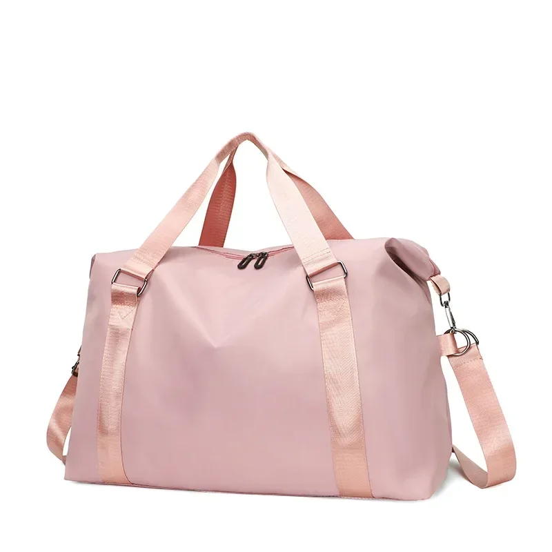 Bolso de viaje de hombro para mujer, bolsa de gran capacidad, separación húmeda y seca, deportes, yoga, fitness, equipaje de viaje de negocios