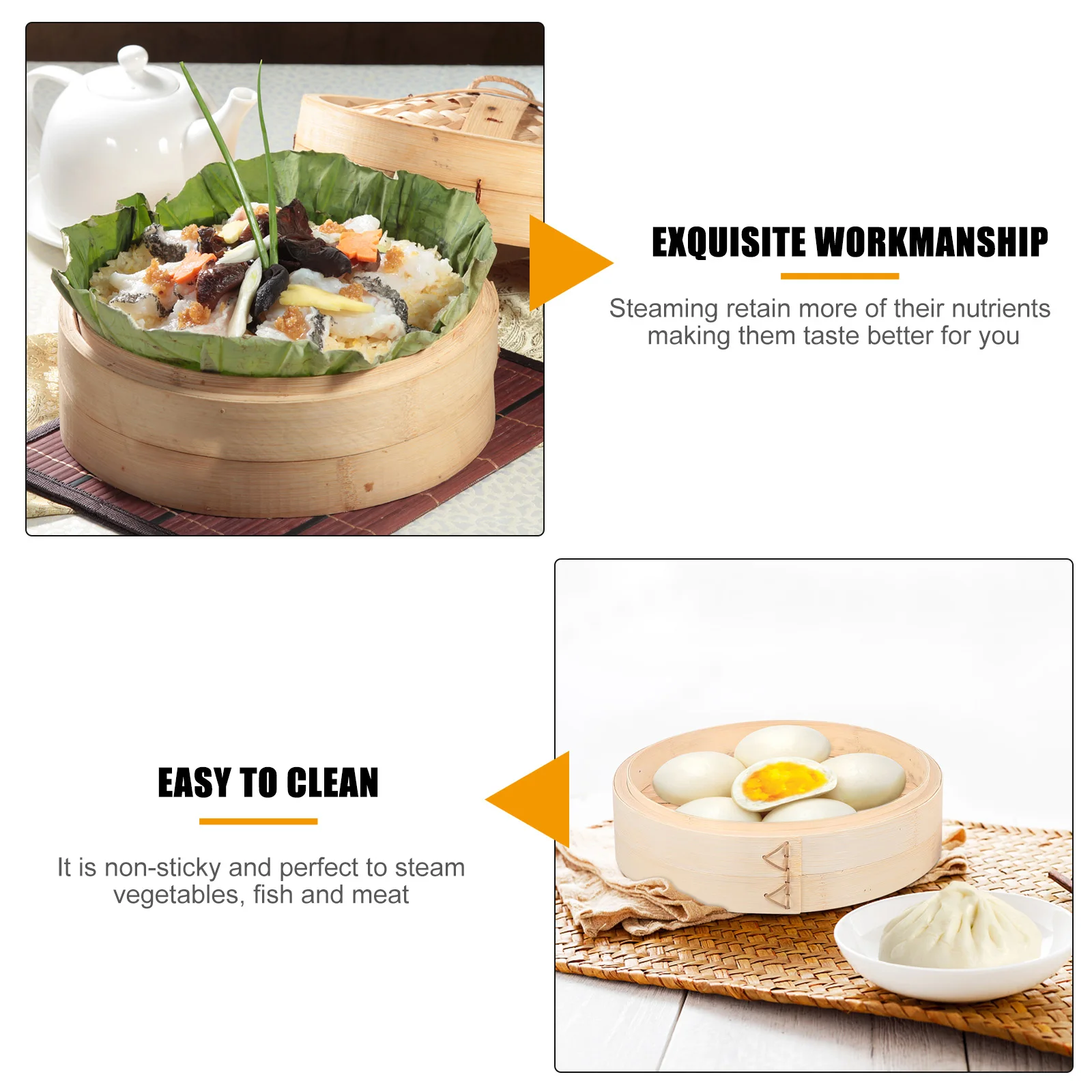 

Bamboo Steamer Practical Lid Steamers for Cooking Chinese Food Basket Cookware Dumpling