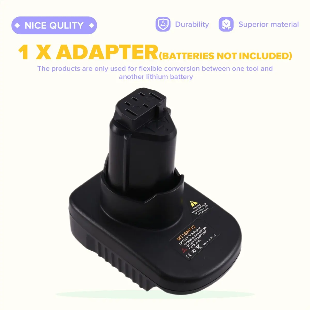 

Адаптер аккумулятора для аккумулятора 18 В, преобразователь аккумуляторной батареи для аккумуляторных электроинструментов 12 В.