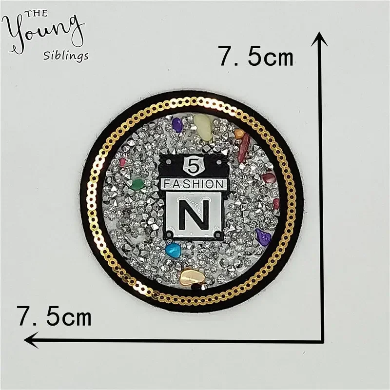 high quality sequins With diamond round pattern hot melt adhesive ironing bag clothing sewing DIY Excipients Accessories