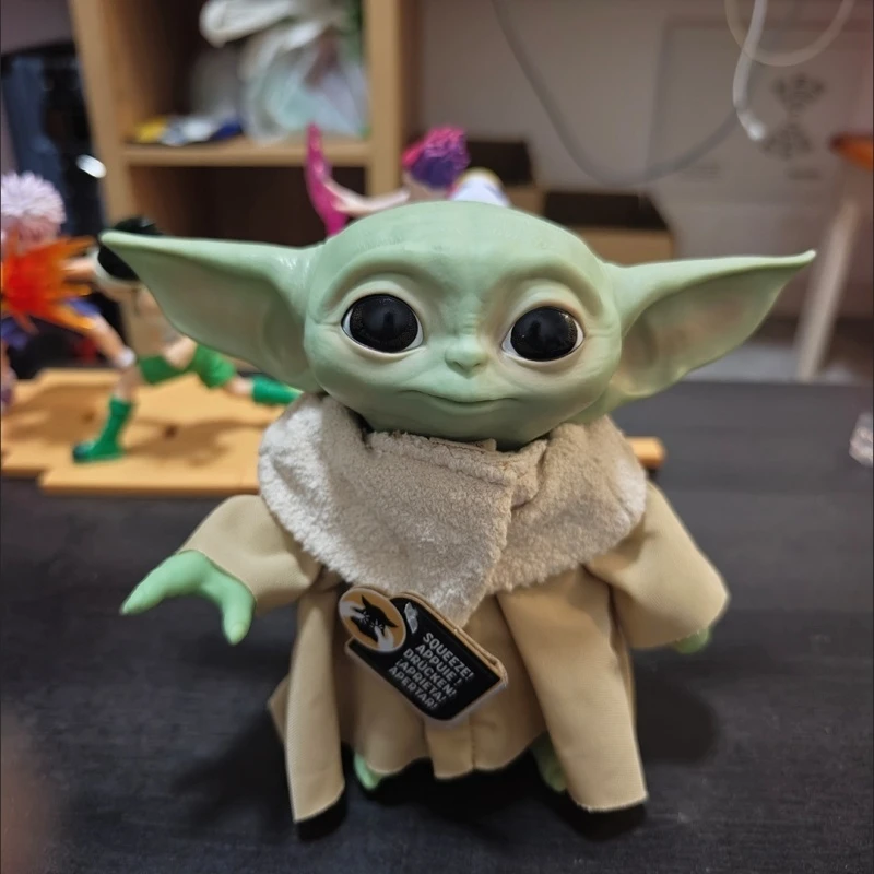 Original Hasbro 10cm Yoda Figure Sound-Producing Toy Star Wars Grogu Mandalorian Electric 1.1 Baby Yoda Model Birthday Toys Gift - view 3