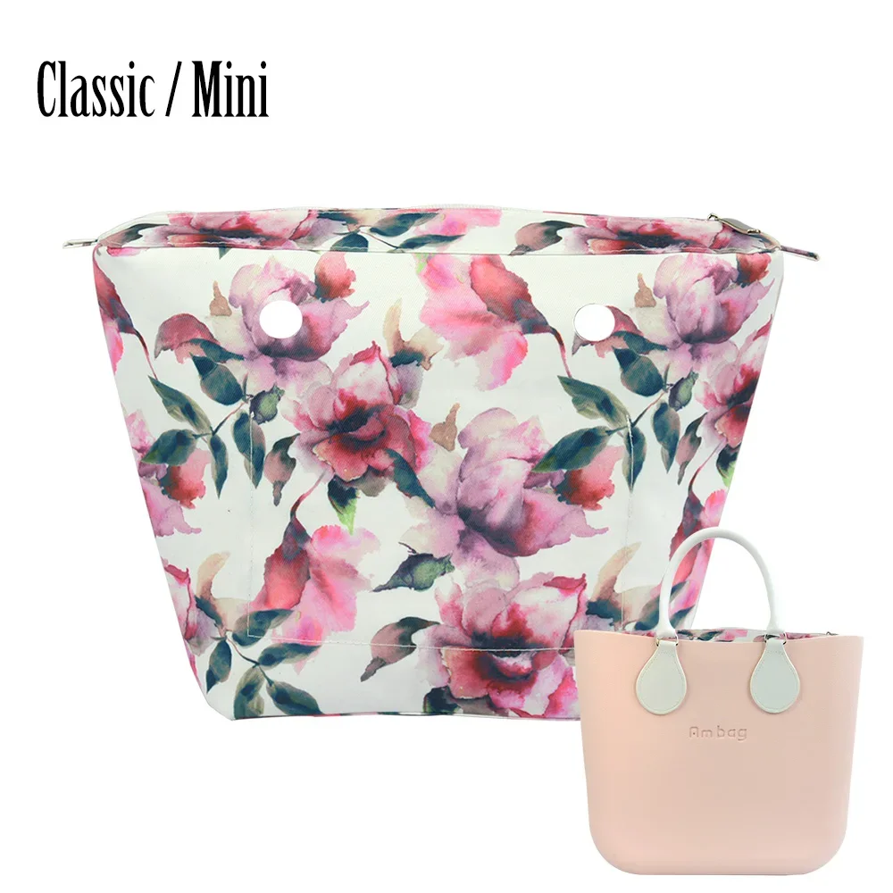 New Composite Twill Cloth Waterproof obag Inner Lining Insert Zipper Pocket for Classic Mini  Senior Inner Pocket for O Bag