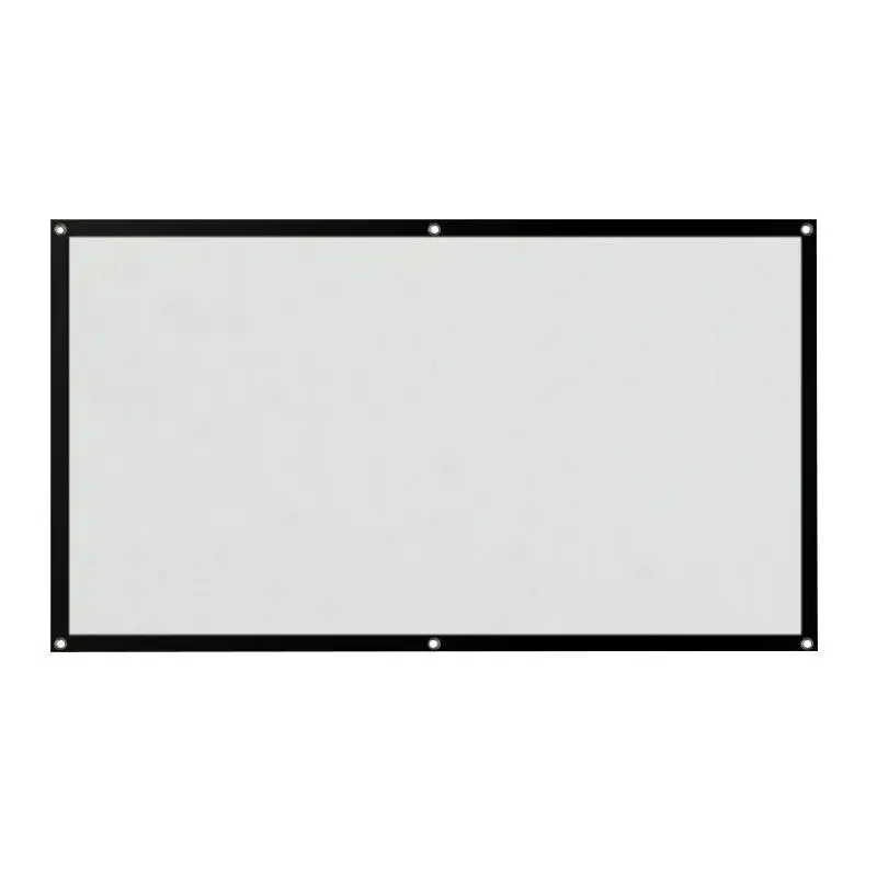1Pc Curtain Anti-Light 60/72/84/100/120 Inches Projection Screens For Home Outdoor Office Projector Portable Projector Screen