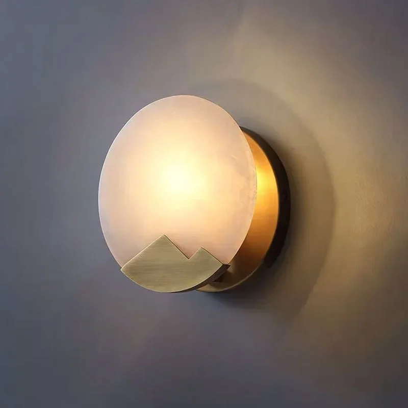 

Postmodern Light Mountains Wall Lamp Living Room Marble Bedroom Decoration Indoor Lighting Staircase Nordic Copper For Home