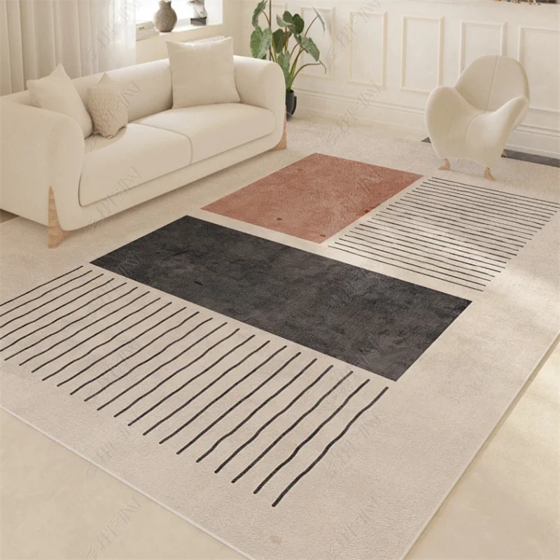 Modern Geometric Living Room Decoration Carpet, Bedroom, Bedside, Soft, Non-Slip, Leisure, Study, Cloakroom, Large Area Rug