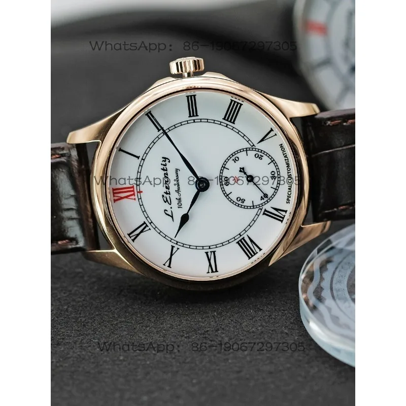 Mechanical Watch Vintage Business Enamel Blue Needle Surface