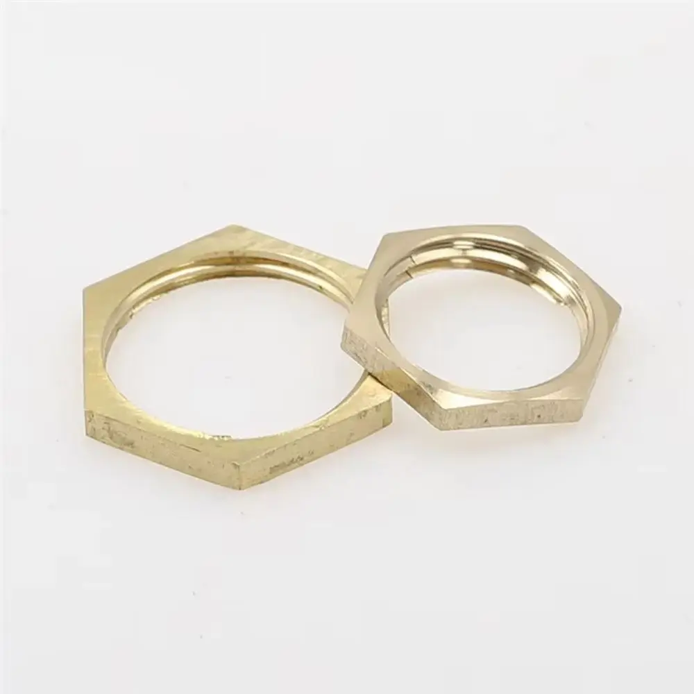 10Pcs Brass Hex Lock Nuts BSP 1/8
