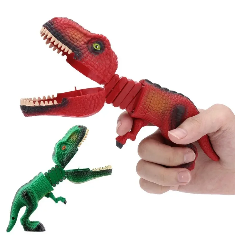 Children Dinosaur Toy Plastic Animal Toys   Figures Grabber Claw Game Snapper Pick Up  Novelty  Kids Gift