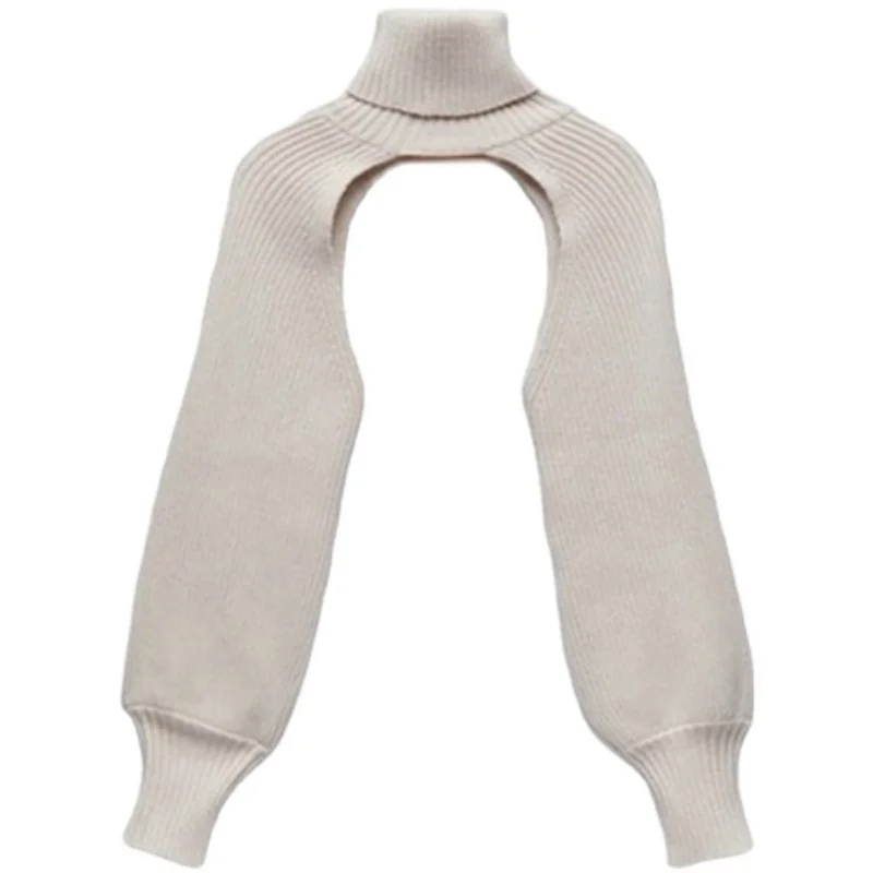 여성용 겨울 스웨터 2023 스트리트 스타일 니트 뜨개질 긴 소매 하이 칼라 레귤러 핏 패셔너블 여성 니트...