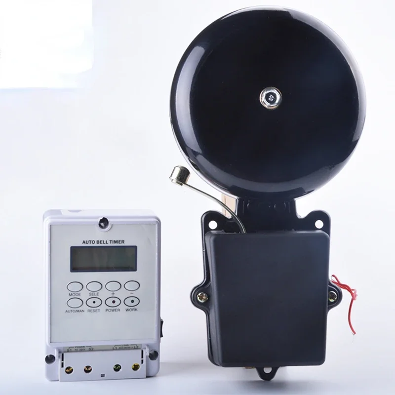Auto bell ring timer controller school bell 220V with ring bell ,80 times one day,10 inch ,12 inch