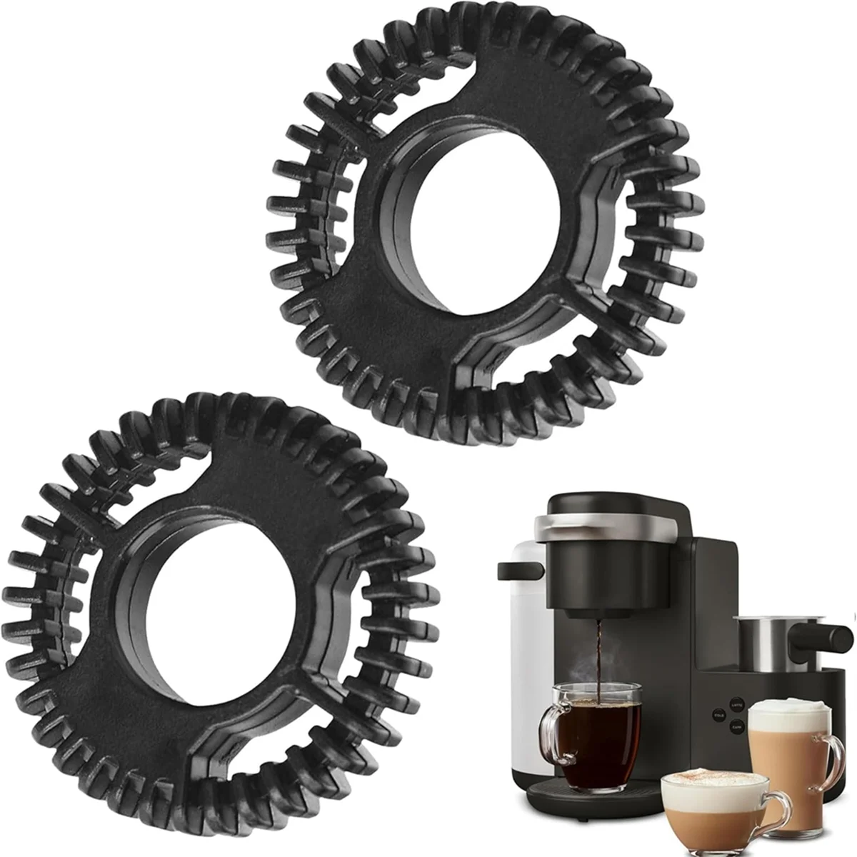 خفاقة رغوة بديلة من ABRG لـ Keurig K-Cafe Edition، ماكينة صنع القهوة واللاتيه والكابتشينو، عبوة من قطعتين