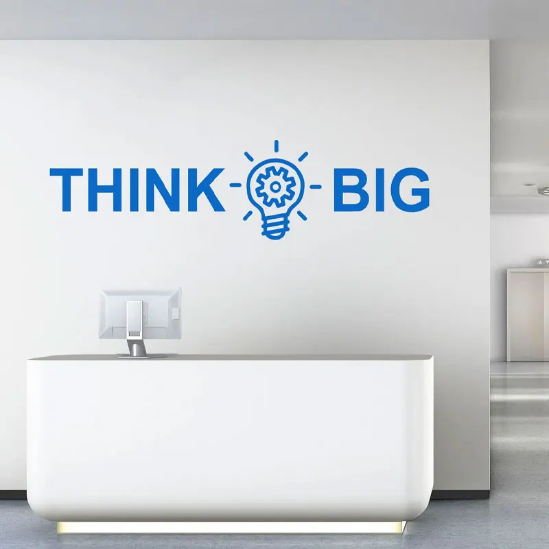 

Think Big Quote Wall Sticker Vinyl Modern Transfer Pvc Office Work Decoration Decals Bussiness Studio Idea Teamwork Murals 3O04