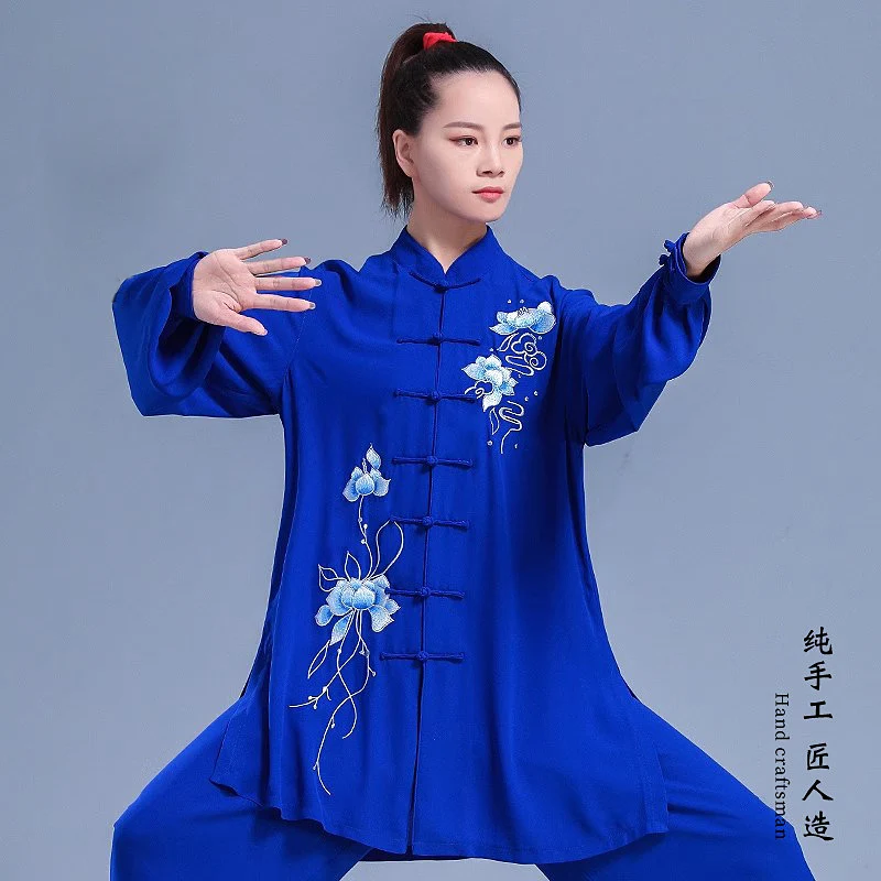 Chen Style Spring Autumn 2026 Premium Upgraded Embroidered Qi Gong Suit - Silk-Linen Set for Competition & Practice (Loose Fit)