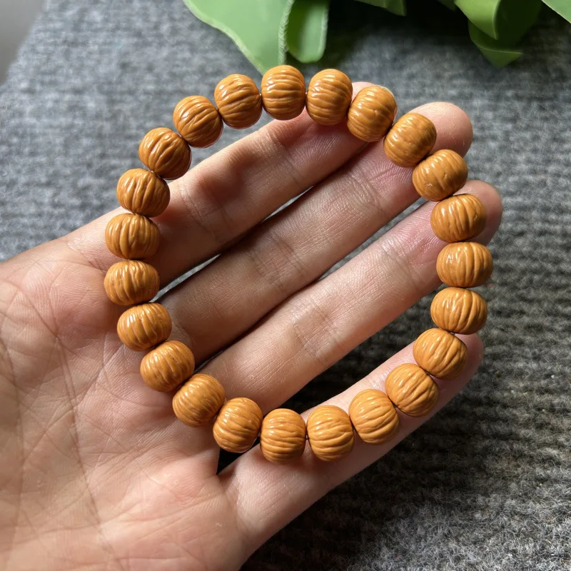 Houhou Handmade , Luxurious 911 Small Octagonal Tibetan Style Bracelet, Walnut Decorative Item, Bodhi Bead