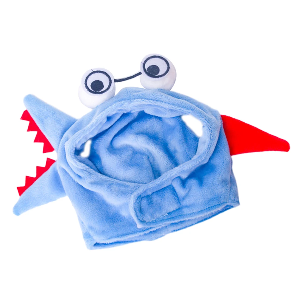 

Pet Costume Cap Sky blue Shark Headdress Lightweight Dog Cat Hat Perfect Photos Parties Carnival Pet Headgear Halloween Costumes