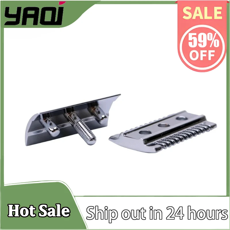 

"The FLIPSIDE by YAQI" A Dual Comb Dual Aggression Level Mens Razor Head In Chrome Premium Precision Shaving Tool（32g）