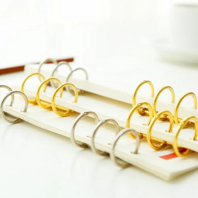 

2Pcs/set Metal Loose Leaf Book Binder 3 Rings For Notebook Album Scrapbook Clip
