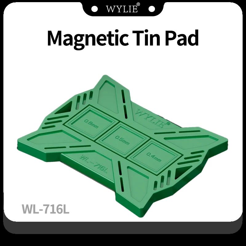 Wylie WL-716L Plant Tin Pad Universele Magnetische Bga Reballing Platform Voor Iphone 6-15 Telefoon Cpu Ic Rework Adsorptie Siliconen Mat