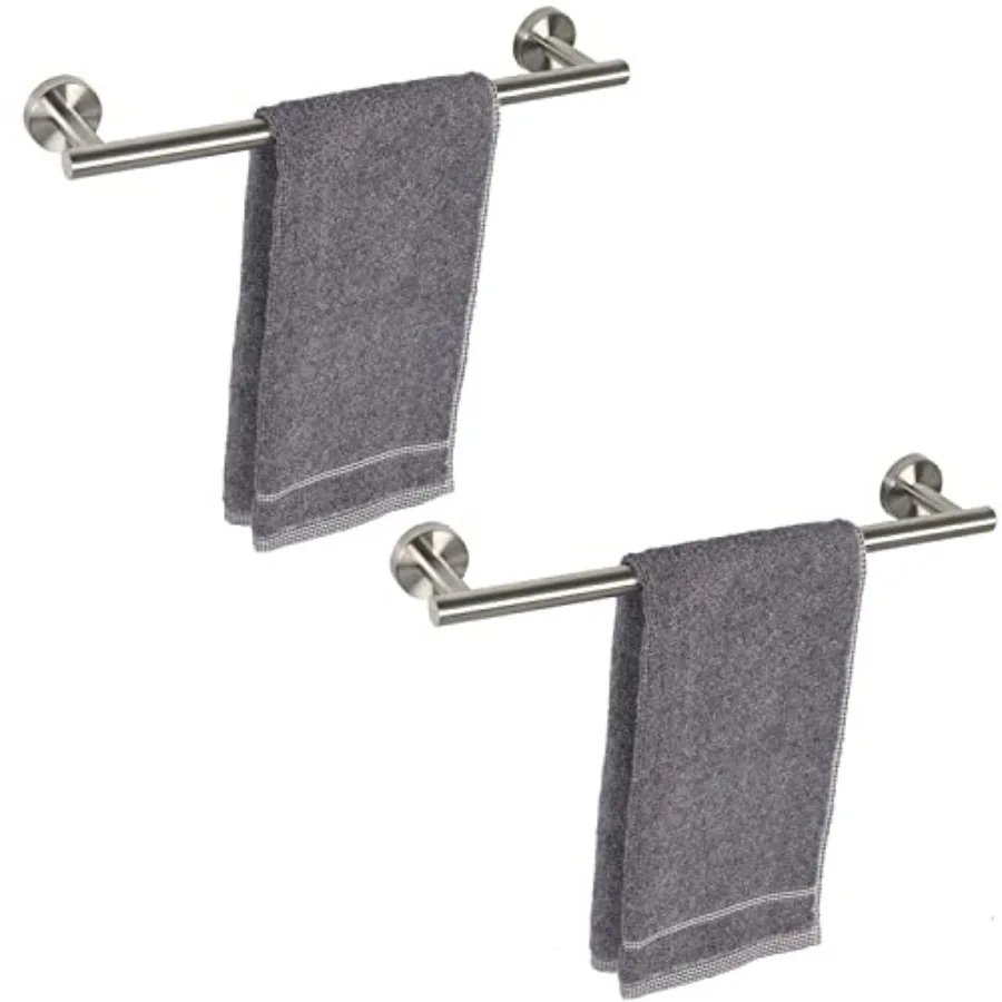 

Bath Towel Bar - 2 Pack Thicken SUS304 Stainless Steel Towel Rack for Bathroom Bathroom Hardware Accessories Towel Rod Heavy