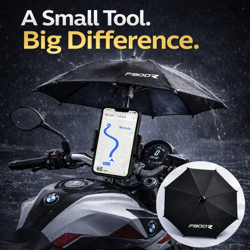 

For BMW F900R Motorcycle Phone Umbrella Holder Waterproof Sunshade Anti Glare Rainproof Handlebar GPS Mount