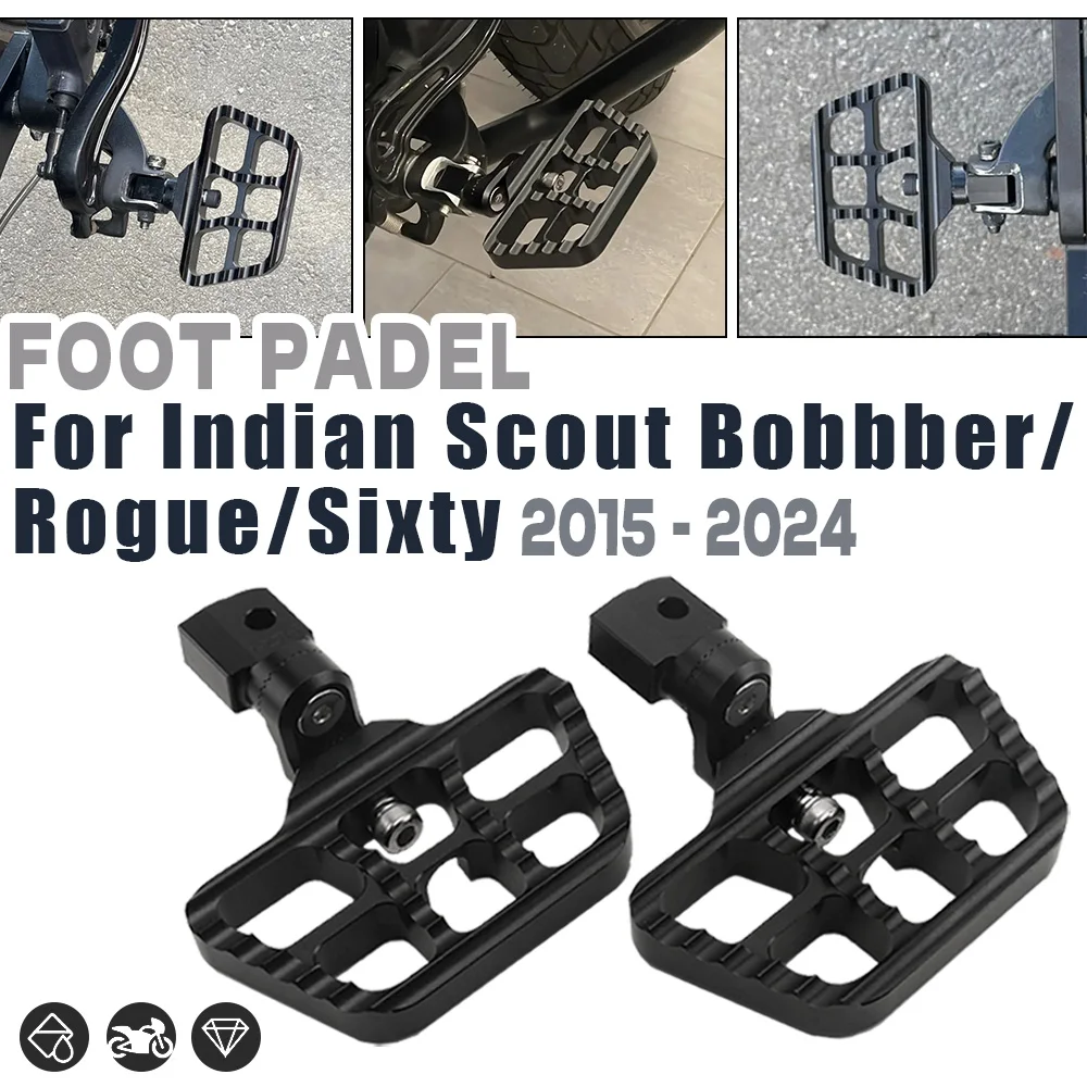 Motorcycle Adjustable Front Footrest Rider Driver Foot Rest Peg Floorboards For Indian Scout Rogue Scout Bobber Sixty Twenty ABS