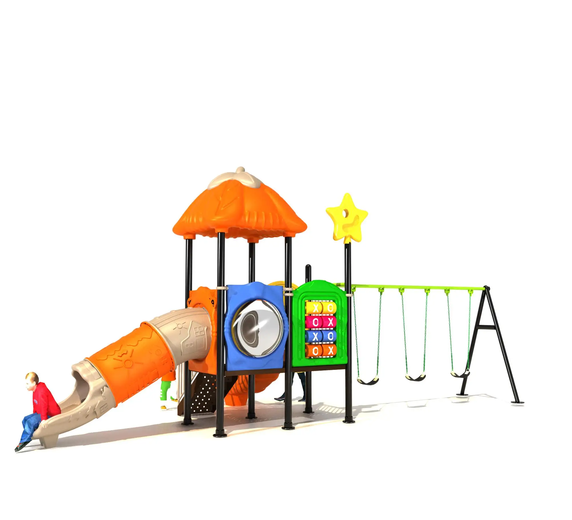 Multifunctional Colourful Children Playground Equipment, School Outdoor Playset, Kids Climbing Frame, Safe Fun Gym