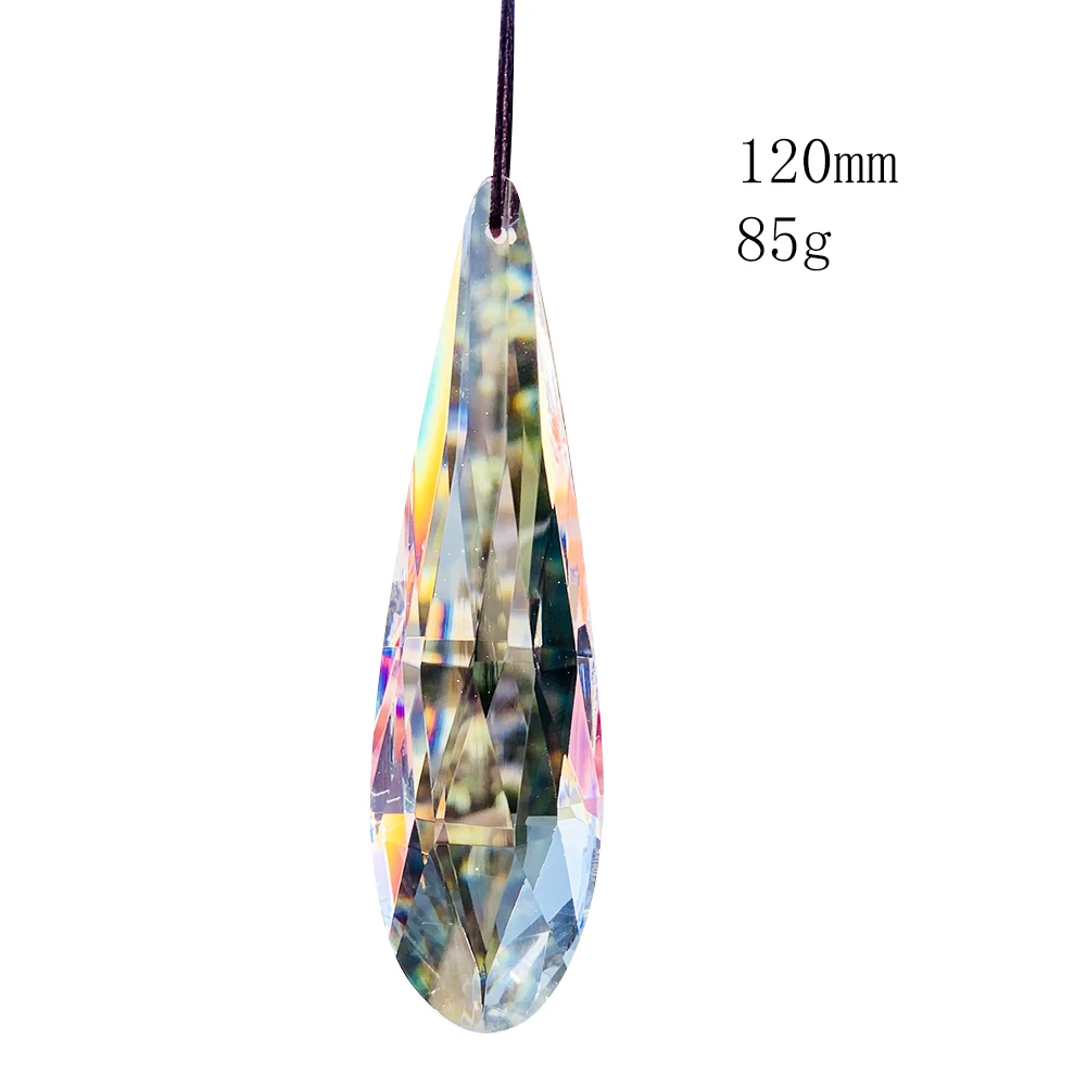 Pendenti in cristallo con goccia d'acqua da 120MM per lampadari arte in vetro prisma di cristallo sfaccettato Suncatcher accessori per la decorazione di nozze per la casa fai da te