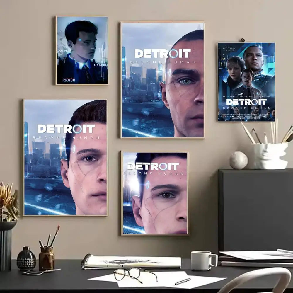 Sci-fi D-Detroit Become HumanS Movie Living Room Bedroom Canvas Wall Art Print Mural Home Decor Gift Unframed Decoration