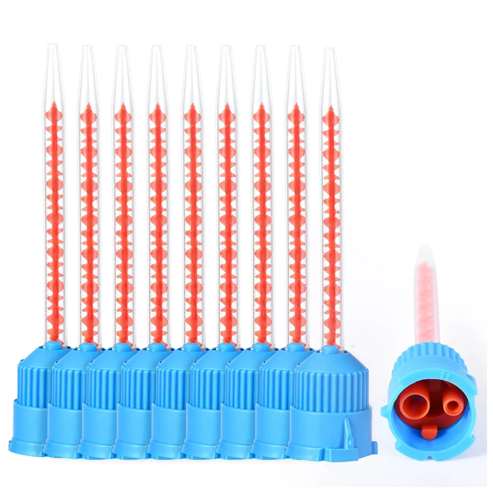 30/50Pack 10:1 Dental Silicone Rubber Mixing Nozzles, Disposable Impression Mixing Tips for Cartridge Guns, Dental Lab Supplies