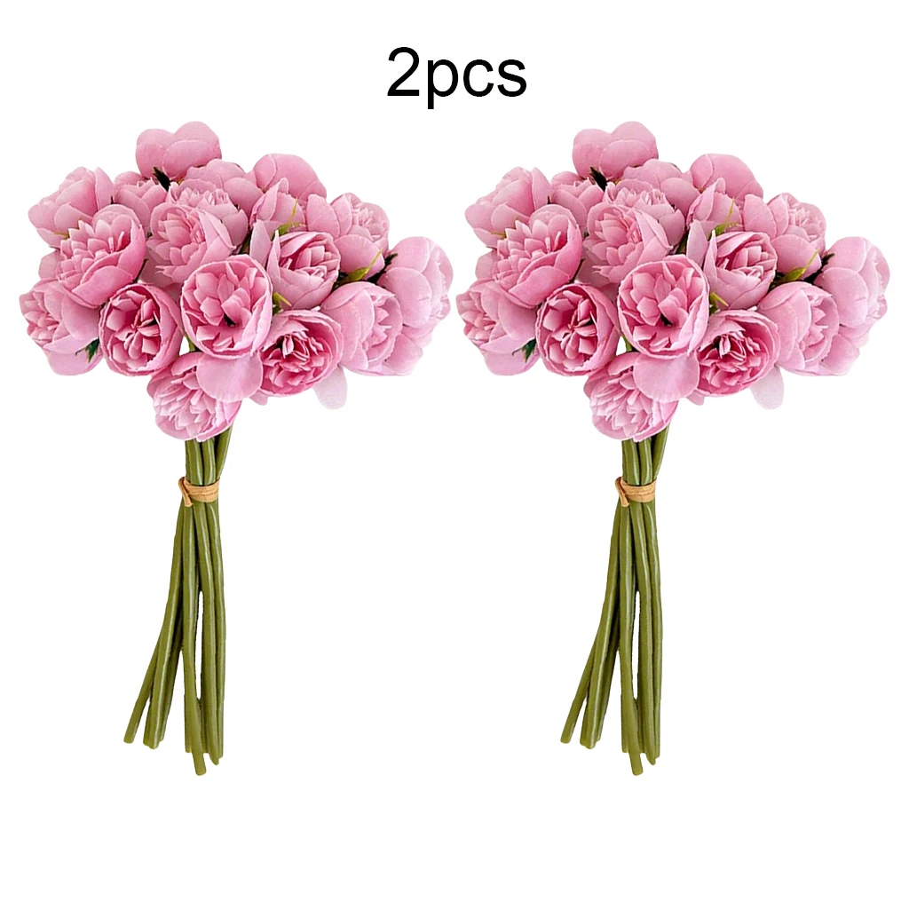 Floral Arrangements Artificial Peonies Flexible Design Generous Quantity Indoor Decoration Life-like Flowers For Home