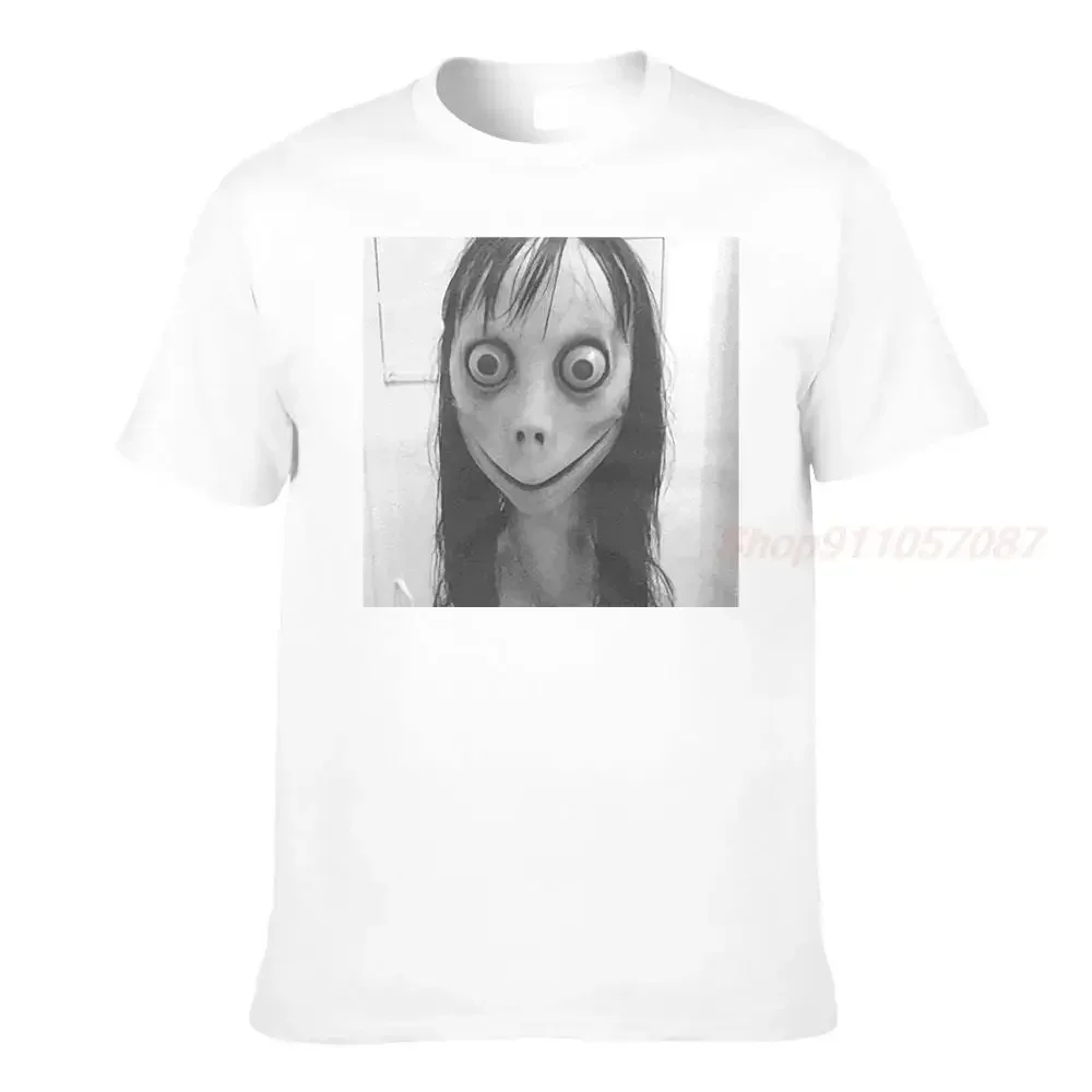 Momo Momo Challenge Meme Creepy Creepypasta Memes Harajuku Street Goth Fashion Streetwear XLs men T Shirt Women Casual Female