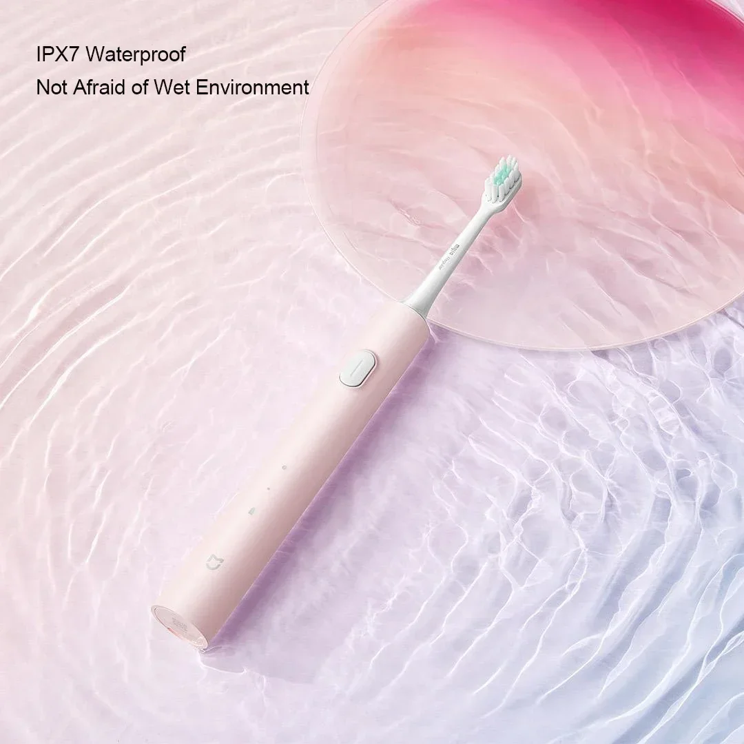 XIAOMI Mijia T200C مجموعة فرشاة الأسنان الكهربائية الذكية فرشاة أسنان سونيك قابلة للشحن IPX7 مقاوم للماء منظف تبييض الأسنان