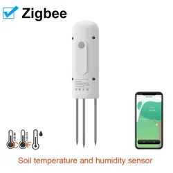 Tuya Zigbee Smart Soil Tester Temperature and Humidity Meter Waterproof Thermohygrometer Garden Automation Irrigation Detector