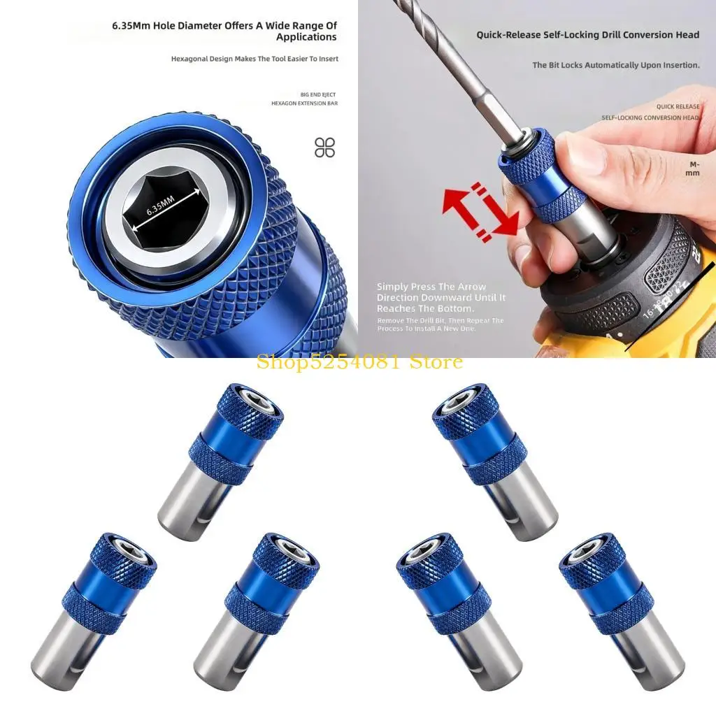 

AXYC 10Mm Threaded To 1/4Inch Hexagon Adapter Quick Release Drill Adapter Replacement