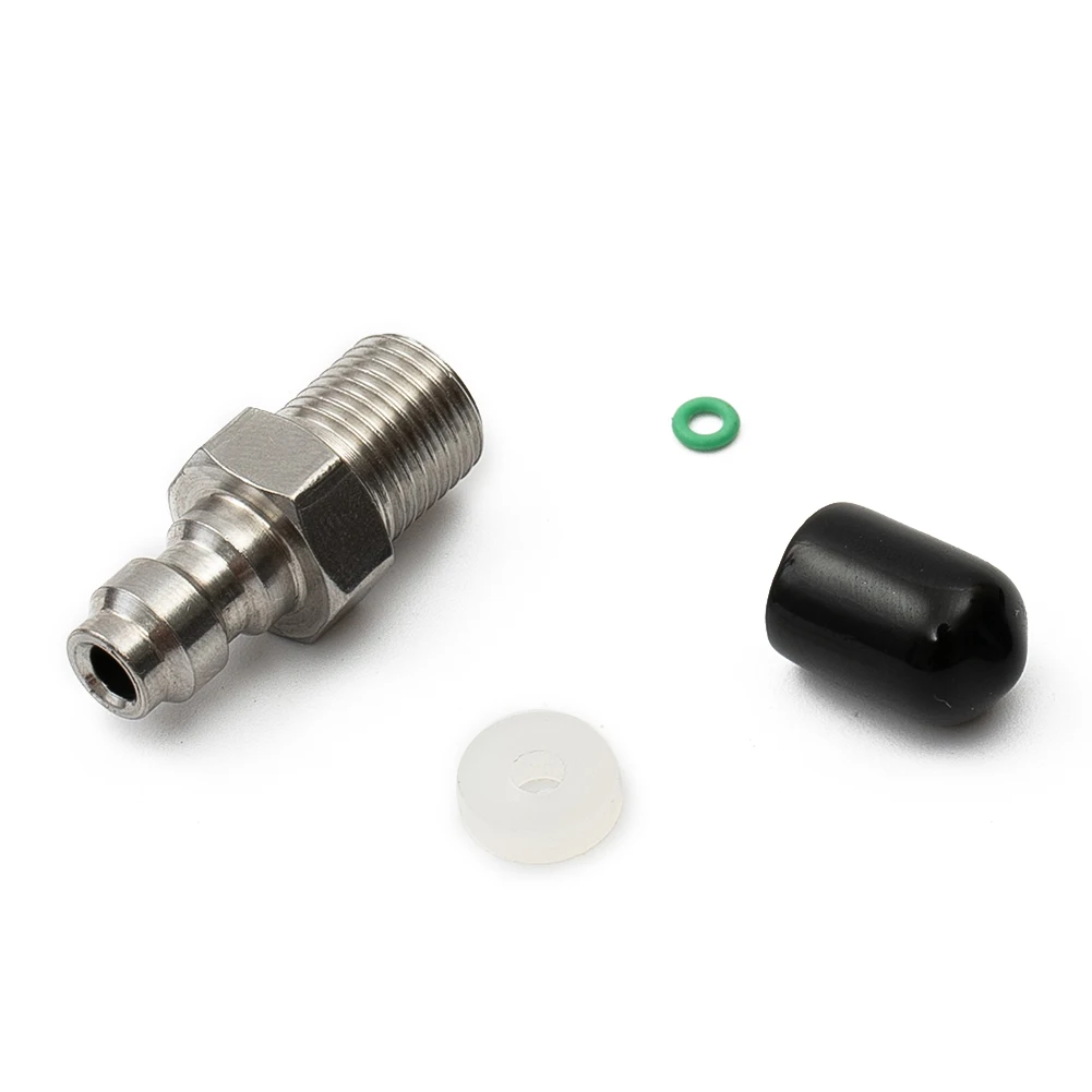 1pc 8mm Male Thread Quick-Connect Valve Filling With Valve for m10 1/8NPT 1/8BSPP Male Connector For High-Pressure Pumps-Tool