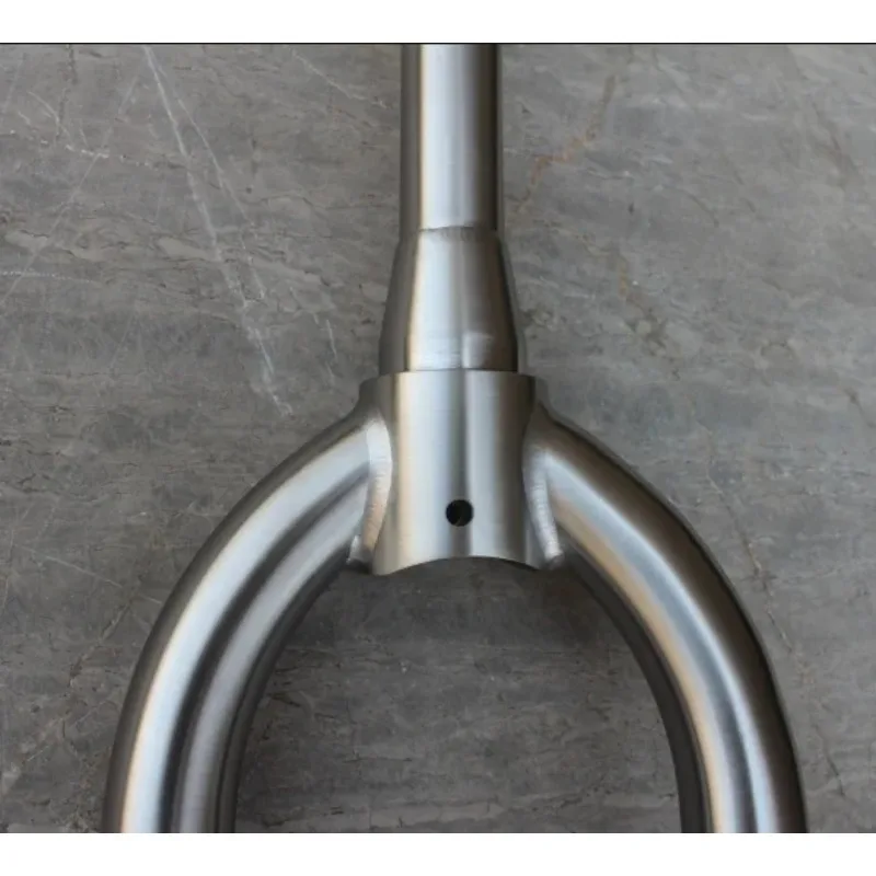 Titanium Cyclocross Bike Fork With Taper Steerer Tube Titanium Mountain Bike Fork With Thru Axle Dropout