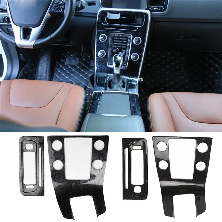 ABS Plastic Central control adjustment panel frame cover decorative stickers Fit For Volvo S60 2014-2018 Car Styling