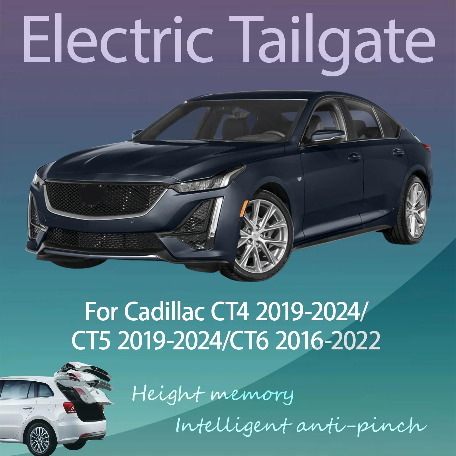 For Cadillac CT4/CT5/CT6 2019-2024 Electric Tailgate Hands Free Operation Dual Rod Electric Trunk Suction Smart Control