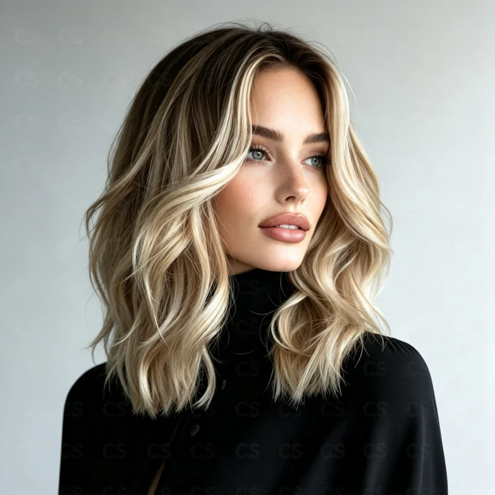 Soft Wave Blonde 100% Real Human Hair Wig150 Density 13x4 Lace Front Pre-Cut for Natural Look easy to maintain, smooth fluffy