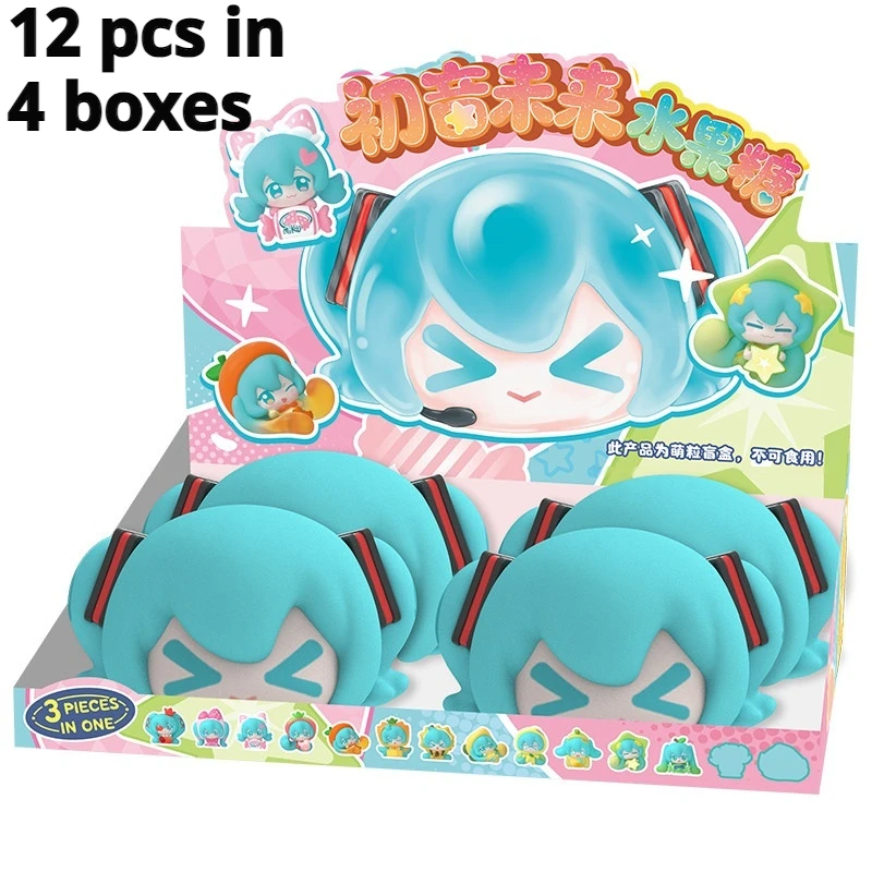 Funism Authentieke Hatsune Miku Blind Box Fruit Candy Thema Mini Figuur Pop Bureau Decoratie Auto Middenconsole Ornament