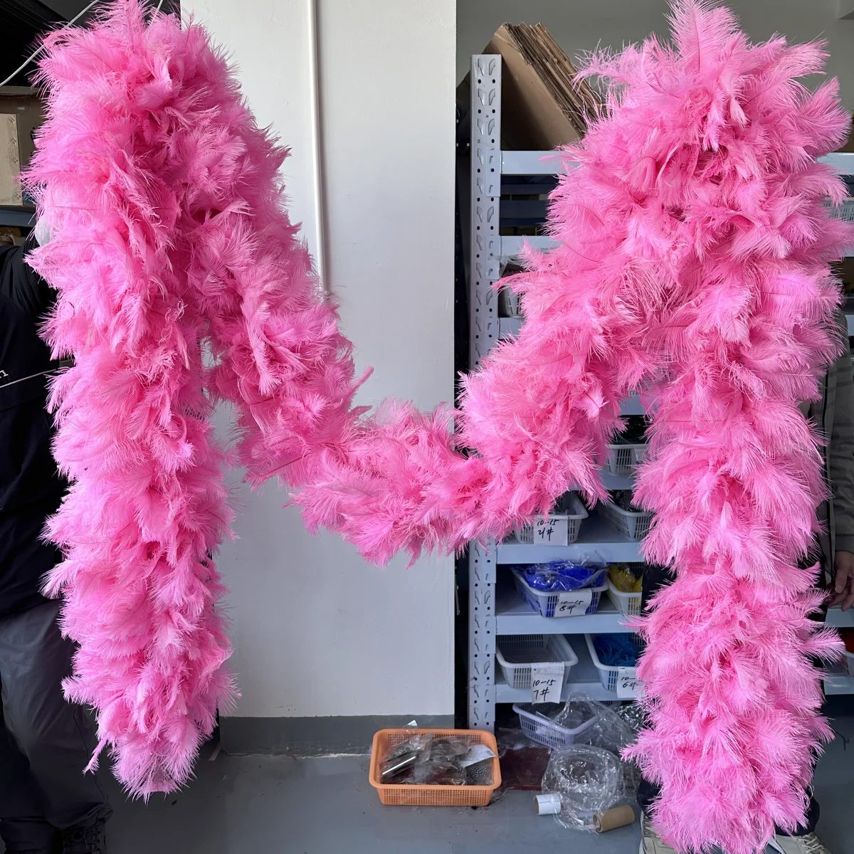 Bufanda boa de plumas de avestruz esponjosa, chal de plumas largas rosas para escenario, Carnaval, fiesta de boda, disfraz, decoración navideña burlesque