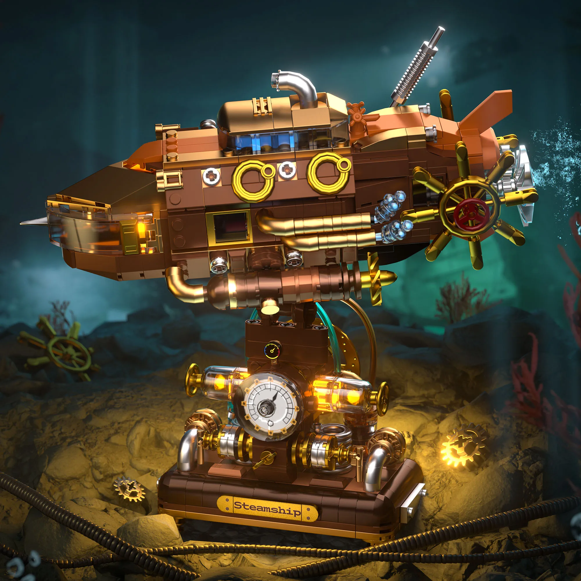 30702 modèle de bateau à vapeur de haute mer 740 pièces ensemble de blocs de construction modèles MOC jouets techniques de bricolage pour cadeaux de noël